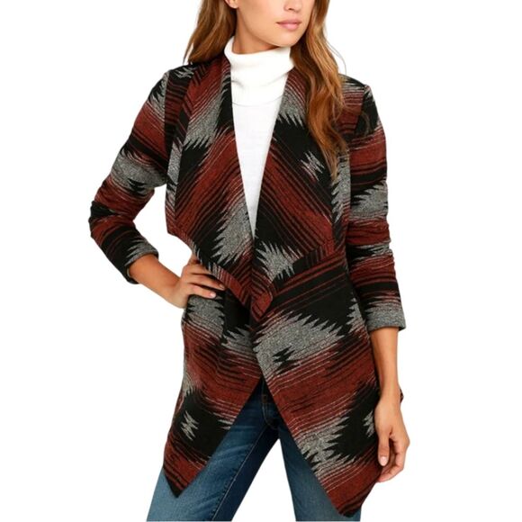 Jack by BB Dakota Ruthwood Rust Red Southwest Print Coat XS - Picture 1 of 8